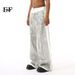 EF JEANS | 2024 New Product Niche Design Sense Hand-painted Gray And White Dirty Jeans Straight Loose Casual Pants_mkmklike.com