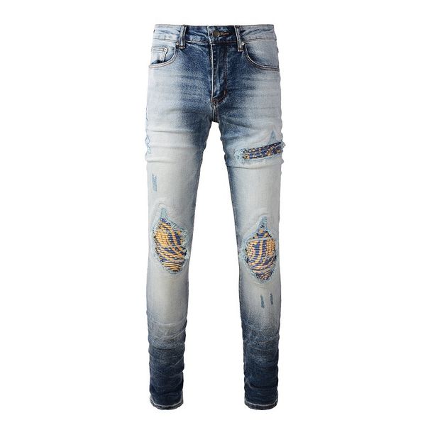 Men's Clothing American Jeans High Street Fashion Brand Jeans Men's Ripped Jeans Slim Fit Pants 1330_mkmklike.com