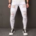 Men's Clothing Men's Simple Solid Color Skinny Pocket Jeans Men's Casual Skinny Jeans Pants_mkmklike.com