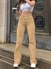 Women's Clothing Classic Straight Leg Jeans - Soft Stretch Mid Rise Casual Pants In 6 Colors (XS-XL)_mkmklike.com