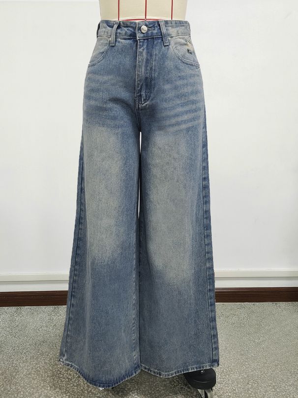K Wide-leg Jeans For Women; Loose And Casual Trousers_mkmklike.com