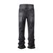 Men's Clothing 2025 Three Dimensional Cutting Loose Baggy Ripped Cat Whisker Micro Flared Pants For Men And Women Jeans_mkmklike.com