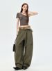 K Retro Curved Knife Jeans Women's New Casual Loose Hanging Straight Leg Wide Leg Floor Length Pants_mkmklike.com