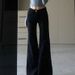 Black Stretch Retro Flared Slimming Jeans For Women Spring Autumn New Fashion Versatile Bootcut Long Pants_mkmklike.com