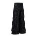 Men's Clothing High Street Shaped Pleated Washed Jeans RO Style Wide Leg Trousers_mkmklike.com