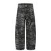 American Style Camouflage Scimitar Jeans For Men, Deconstructed Design, Reversible, Loose Fit, Wide-Leg Cargo Pants_mkmklike.com