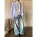 Vintage Washed Blue Straight-Leg Jeans – Clean Fit Relaxed Denim Pants For Men & Women (S-3XL)_mkmklike.com