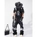Black Star-Embroidered Streetwear Jeans – Relaxed Straight Fit, Vintage Wash, Urban Unisex Style_mkmklike.com
