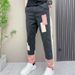 Autumn New Loose Jeans Straight-Leg Cool Color Block Harem Colorful Patched Cropped Pants_mkmklike.com