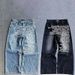 Men's And Women's American Retro Hip-hop Jeans - Loose And Loose, Street Style, With Letter Print_mkmklike.com