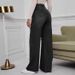 Women's Clothing Versatile Fashion Simple Ripped Ladies Wide Leg Pants_mkmklike.com