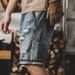 Men's Clothing Casual Denim Shorts Men's Summer Loose Straight New Washed Hole Shorts Men_mkmklike.com