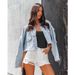 Women's Clothing New Fashion Casual Chain Fringed Ripped Denim Shorts 22888_mkmklike.com