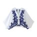 Women's ClothingFashion Contrast Embroidered Shirt + Skirt Set Women_mkmklike.com