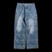 Vintage Washed Distressed Jeans – Straight-Leg Streetwear Denim Pants With Artistic Rips & Paint Splatter (S-XL)_mkmklike.com
