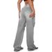 Distressed Denim Jeans For Women - High Waist Straight Leg Ripped Jeans With Vintage Wash In Blue & Grey_mkmklike.com