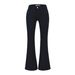 Women's High-Waisted Flared Jeans - Vintage Horsehoof Hem Denim Pants In Black/Navy/Brown (XS-L) | Retro Stretch-Free Polyester For Petite Frames_mkmklike.com
