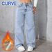 Plus Size High-Waisted Flare Jeans For Women – Light Blue, Stretch Denim, Fleece-Lined (0xl-3xl, Comfort Fit, Vintage Wash, No-Gap Waistband)_mkmklike.com
