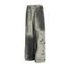 Men's Clothing Python Pattern Dirty Dye Personality Washed Raw Edge Jeans Straight Leg Pants_mkmklike.com