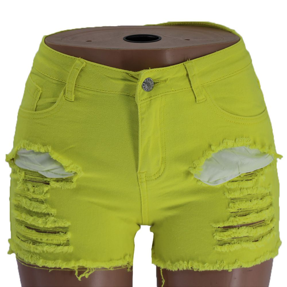 Women's Clothing New Elastic Sexy Denim Shorts Women's High Quality Spot Washed Jeans Trend_mkmklike.com