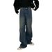 Nordmann Washed Vintage Jeans Men Straight New Casual Pants American High Street Trend Loose Long Trousers_mkmklike.com