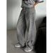 Trendy Pants Wide-Leg Casual 2025 Spring And Autumn New Fashion High-Waist Draped Straight Loose Retro Jeans For Women_mkmklike.com