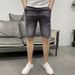Men's Clothing Men's Summer Denim Shorts Elastic Waist Straight Fit Breeches With Drawstring Thin Slim Fit Pants_mkmklike.com