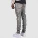 Men's Clothing High Street Fashion Trend Men's Jeans Blue Slim Fit Elastic Patch Print Design Foreign Trade Wholesale Jeans Men_mkmklike.com
