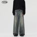 Men's Retro Vintage Wide Leg Jeans Loose Casual Straight Pants Cleanfit Archer0603_mkmklike.com