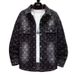 Men's Denim Jacket With Plaid Patchwork – Slim-Fit Workwear Coat For Casual Street Style_mkmklike.com