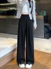 K Retro Jeans Women's New High Waisted Straight Leg Loose And Thin Wide Leg Jeans_mkmklike.com