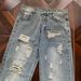 Men's Clothing Unisex American Style High Street Distressed Jeans Vintage Washed Zippered Straight Leg Trousers Trendy Casual Denim_mkmklike.com
