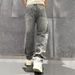 90s Distressed Denim Jeans – Oversized Straight-Leg Ripped Pants For Men (Blue/Black, S-3XL)_mkmklike.com