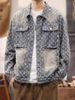 Embroidered Denim Jacket – Vintage Workwear Coat For Men (Sandstone/Light Blue, M-XXXL)_mkmklike.com