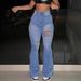 Women's Clothing Retro Chic, Trendy, Versatile Street Style High Elastic Straight Leg Solid Color Flared Jeans._mkmklike.com