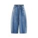 CATTEEIUS Vintage Washed Distressed Jeans Retro Straight-Leg Denim Jeans for Men And Women_mkmklike.com
