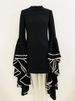 Women's clothing design exaggerated large lotus leaf sleeves waist slimming fashion temperament dress dress_mkmklike.com