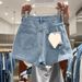 High-Waisted A-Line Denim Shorts For Women – Lightweight Summer Stretch-Free Shorts (S-2XL, Black/Light Blue/Dark Blue) With Free Belt Option_mkmklike.com