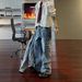 Men's Clothing Personalized Letter Hip-Hop Letter Print Jeans – High-Street Denim Pants With Urban Style (Blue, S-3XL, Cotton Blend, Straight Fit)_mkmklike.com