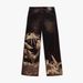 Men's Clothing Cross Border Retro Heavy Duty Floral Embroidered Wide Leg Jeans For Men And Women, High Street Fashion Trousers._mkmklike.com