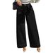 Women's Black Wide Leg Jeans Fashionable Design Casual Style Perfect For Autumn Available_mkmklike.com