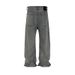 High Street AC Washed Loose Wide Leg Jeans Mid Waist Blue Gray Cotton Casual Sports Biker Style_mkmklike.com