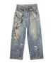 AC Style Graffiti Print Metal Decor Jeans – Unisex Distressed Denim Pants With Patchwork (S-XXXL)_mkmklike.com