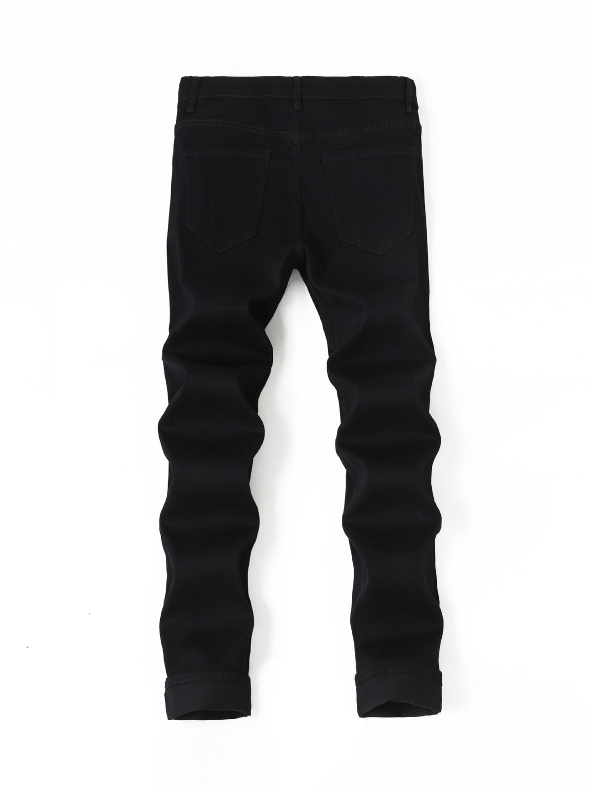 Men's Clothing Men's Slim Fit Stretch Skinny Jeans - Classic Black Denim Pants For Everyday Wear_mkmklike.com