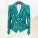Women's New Style Star Fashion Fringed Tweed Slim Blazer_mkmklike.com