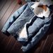 Northfold Autumn Winter Fleece-Lined Jacket For Men, Thickened Korean Style Loose Cotton Coat, Sheepskin, Plus Size_mkmklike.com