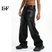 EF JEANS | 2023 Autumn And Winter New Retro Washed Drape Loose Jeans Men's Black Straight Wide-leg Pants_mkmklike.com