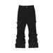 High Street Vibes Trendy Personality Jeans For Men Punk Design Cat Whiskers Patchwork Slightly Flared Wide-Leg Pants_mkmklike.com
