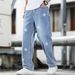 Men's Five-Pointed Star Denim Straight Leg Pants American Fashion Wide Leg Street Style Spring New_mkmklike.com