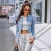 Women’s Clothing Fashion lapel denim casual short jacket autumn and winter_mkmklike.com